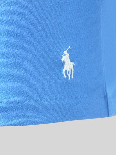Produktfoto, Slim Fit T-Shirt aus reiner Baumwolle im 3er-Pack von Polo Ralph Lauren Underwear in Blau, Jersey-Optik, Logo-Stitching, unifarben
