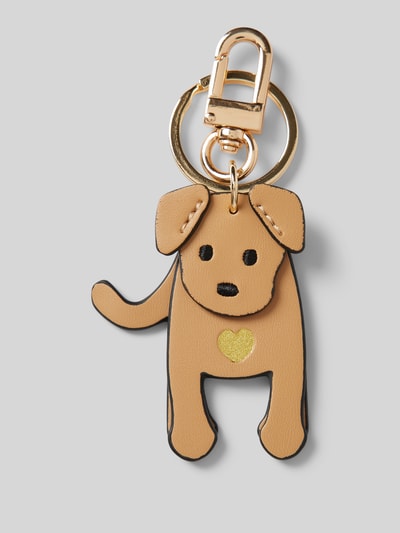 Seidenfelt Sleutelhanger met karabijnsluiting, model 'My Dog' Camel - 1