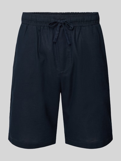 MCNEAL Shorts aus Leinen-Baumwoll-Mix mit Gesäßtasche Dunkelblau 2