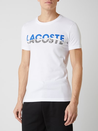 Lacoste T-Shirt mit Logo-Print  Weiss 4