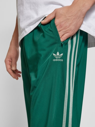 adidas Originals Regular fit sweatpants met labelstitching, model 'FIREBIRD' Donkergroen - 3