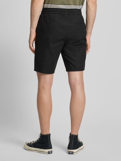 Only & Sons Korte broek van een mix van katoen en linnen, model 'LINUS' Zwart - 5