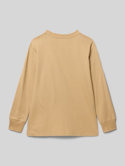 Polo Ralph Lauren Teens Bluzka z długim rękawem, wyhaftowanym logo i okrągłym dekoltem Beżowy 3