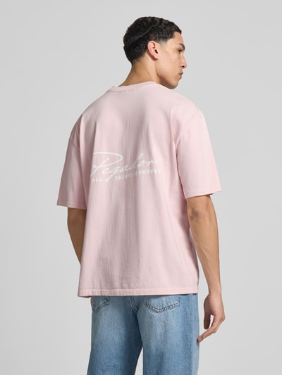 PEGADOR Oversized t-shirt z czystej bawełny model 'Pike' Różowy 5