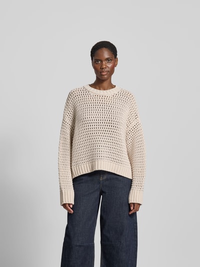 Juvia Relaxed Fit Pullover mit Lockmuster Sand 4