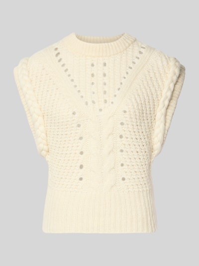 BOSS Orange Regular Fit Pullunder aus Woll-Mix Modell 'FASTINA' Offwhite 2