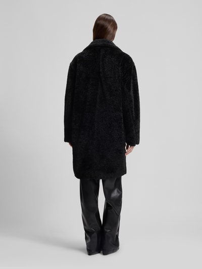 BOSS Orange Płaszcz z futerka o kroju regular fit z dużymi kieszeniami model 'CATEDY' Czarny 5