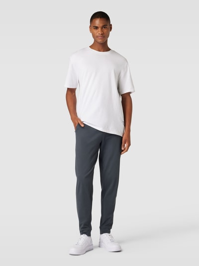 Christian Berg Men Sweatpants in effen design Donkergrijs - 1