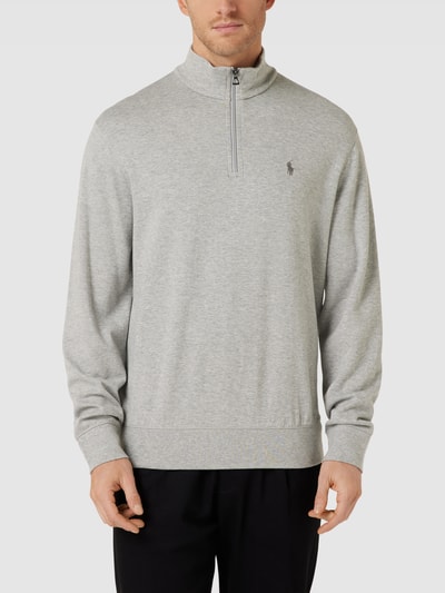 Polo Ralph Lauren Sweatshirt mit Label-Stitching Mittelgrau meliert 4