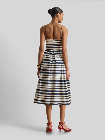 Lauren Ralph Lauren Körpernahes Cocktailkleid aus Baumwoll-Mix Dunkelblau 5