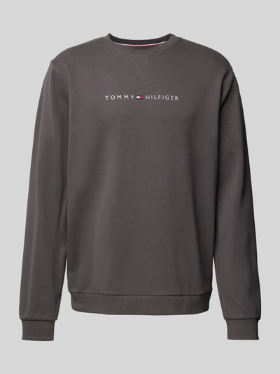 Tommy Hilfiger Sweatshirt mit Label-Print Modell 'TRACK TOP' Dunkelgrau 2