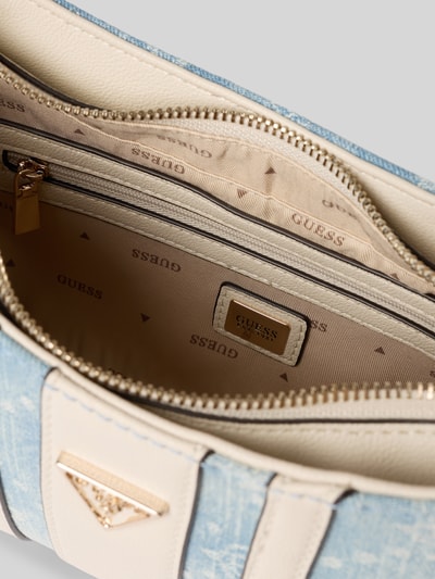 GUESS Torba na ramię z czystej bawełny model 'Noelle' Jeansowy niebieski 4