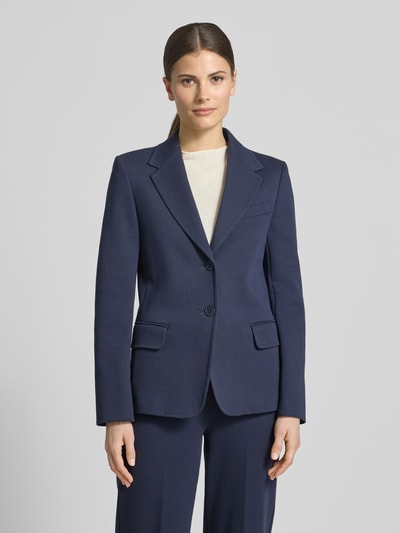 Frauenmodel trägt Regular Fit Blazer aus Baumwoll-Mix Modell 'GINNASTA' von Weekend Max Mara, Optik: Unifarben, Ganzkörperansicht von vorne.