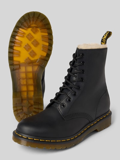 Dr. Martens Leren laarsjes met vetersluiting, model 'Serena' Zwart - 4