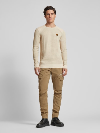 PME Legend Gebreide pullover met labeldetail Offwhite - 1