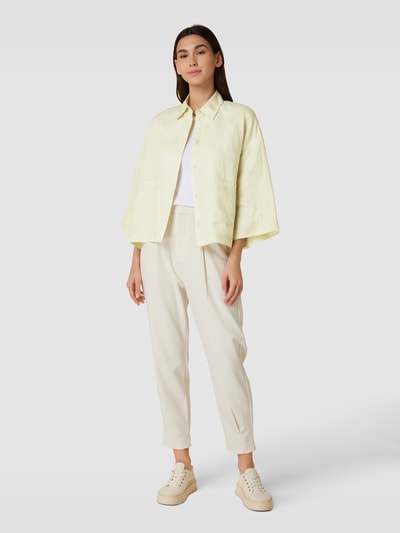 MaxMara Leisure Blouse met opgestikte zakken, model 'ANGORA' Zand - 1