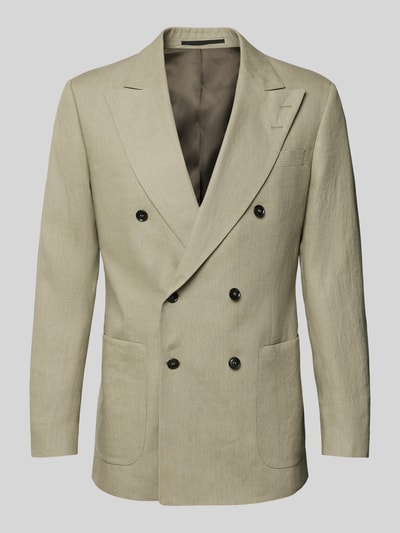Produktfoto, Slim Fit Sakko aus Viskose Modell 'Joachim' von Tiger Of Sweden in Beige, Reverskragen, Knopfverschluss, Eingrifftaschen, glatte Textur