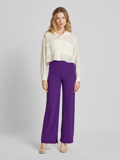 ICHI Broek met elastische band, model 'KATINE Violet - 1