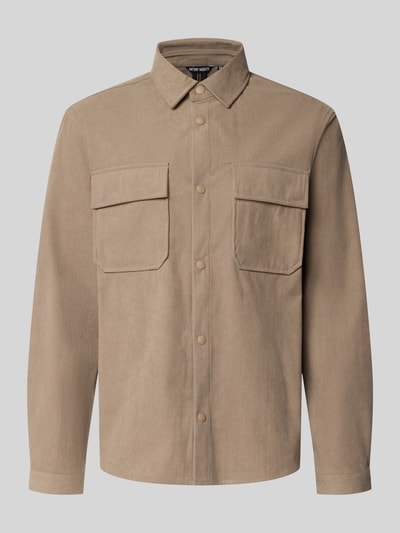 Produktfoto, Regular Fit Hemdjacke aus Feincord Modell 'DAKAR' von Antony Morato in Beige mit Kentkragen, Knopfleiste und Brusttaschen
