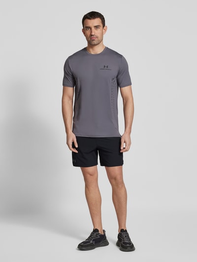 Under Armour Korte regular fit broek met elastische band met label, model 'Vanish' Zwart - 1