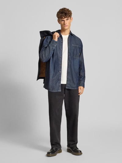 G-Star Raw Freizeithemd mit Knopfleiste Jeansblau 1