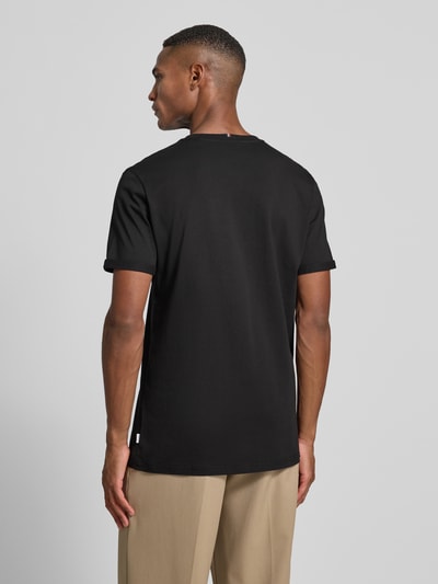 Les Deux T-shirt met labelprint, model 'Encore' Zwart - 5