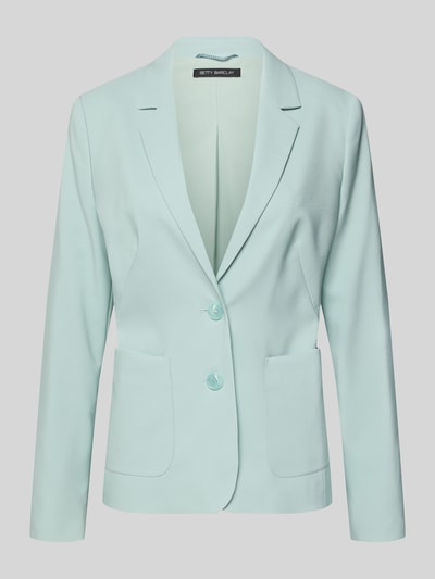Produktfoto, Slim Fit Blazer mit Reverskragen von Betty Barclay in Mint, Material-Mix mit Stretch, aufgesetzte Taschen, glatte Textur