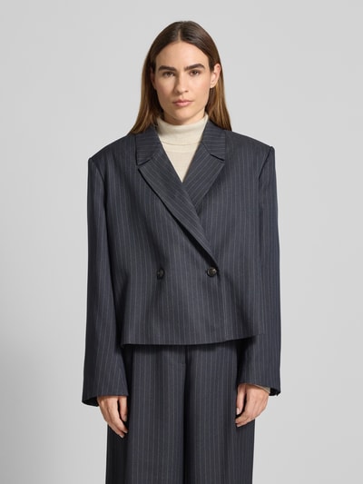 Essentiel Antwerp Żakiet o kroju oversized z dodatkiem wiskozy model ‘ITZEL-I2NA’ Granatowy 4