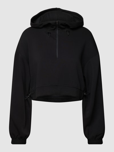 ICANIWILL Cropped Hoodie mit kurzem Reißverschluss Modell 'Stance' Black 2