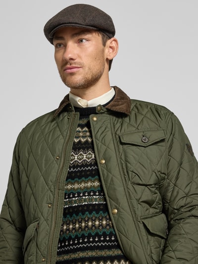 Barbour Regular fit gebreide pullover van zuivere wol, model 'ISLE CREW' Zwart - 3