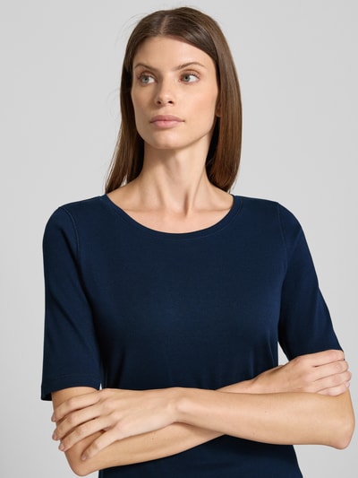 Tom Tailor Regular Fit T-Shirt aus Baumwoll-Mix Marine 3