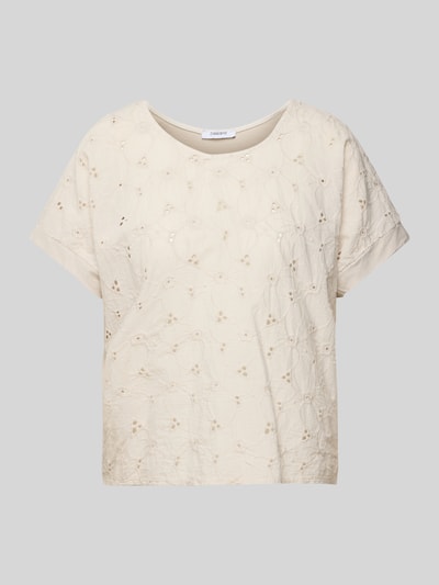 ZABAIONE T-Shirt mit Strukturmuster Beige 2