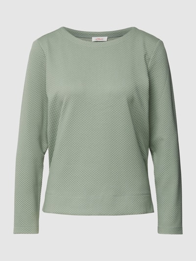 s.Oliver RED LABEL Sweatshirt met viscose en fijn gestructureerd design Lichtgroen - 2