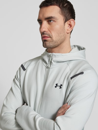 Under Armour Bluza rozpinana z nadrukiem z logo Miętowy 3