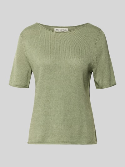 Marc O'Polo Regular Fit T-Shirt aus Baumwoll-Leinen-Mix Hellgruen 2