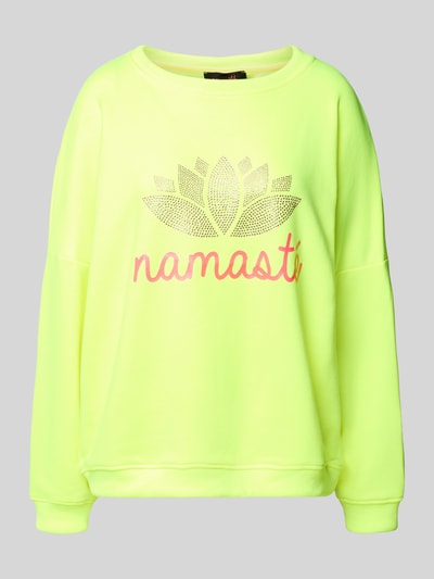 miss goodlife Oversized Sweatshirt mit Statement-Print Neon Gelb 2