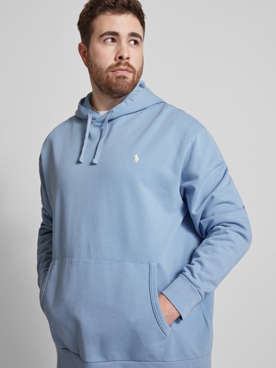 Polo Ralph Lauren Big & Tall PLUS SIZE hoodie met kangoeroezak Lichtblauw - 3