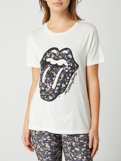 CATWALK JUNKIE T-Shirt mit Print Modell 'Rolling Stone Flowers'  Offwhite 4