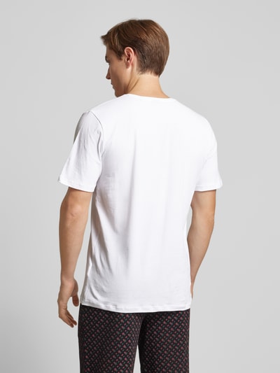 BOSS T-Shirt mit Label-Print Modell 'Urban' Weiss 5