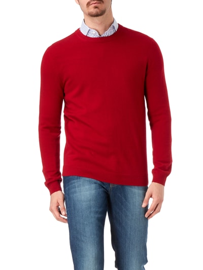 Christian Berg Men Pullover aus Kaschmir Rostrot Melange 4