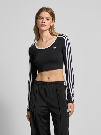 adidas Originals Cropped Longsleeve mit Label-Stitching Black 4