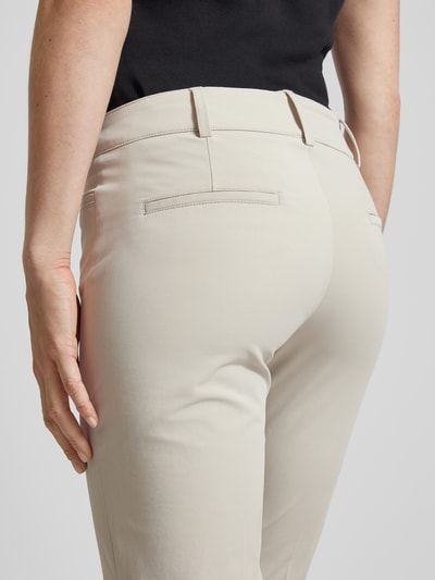 Cambio Slim fit stoffen broek met verkort model, model 'RENIRA' Zand - 3