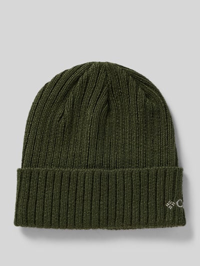 COLUMBIA Czapka beanie z wyhaftowanym logo Oliwkowy 1