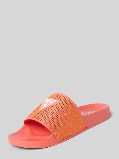 Guess Slides mit Label-Applikation Orange 1