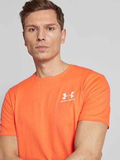 Under Armour T-Shirt mit Label-Print Orange 3