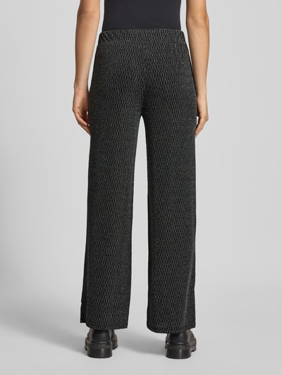 Only Wide Leg Hose mit elastischem Bund Modell 'CAROL' Metallic Black 5