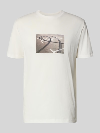 Produktfoto, Relaxed Fit T-Shirt aus reiner Baumwolle Modell 'DOSTINO' von HUGO, Optik: Unifarben, Label-Print, Jersey, Rundhals, Kurzarm.