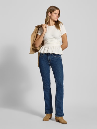 Pepe Jeans Jeansy z poszerzaną nogawką z mieszanki bawełny model ‘PIPER’ Ciemnoniebieski 1