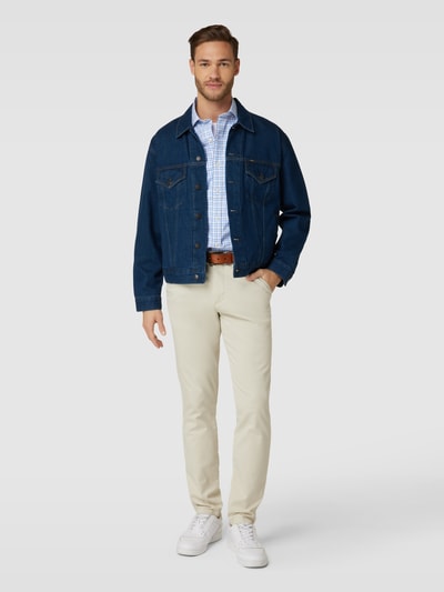 Polo Ralph Lauren Slim fit zakelijk overhemd met ruitjes Koningsblauw - 1