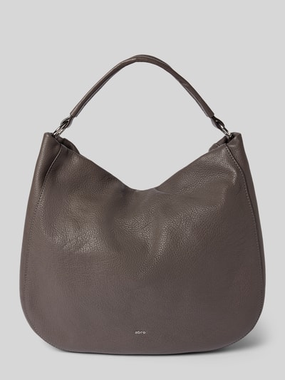 Abro Handtasche mit Logo-Applikation Modell 'Mia' Dunkelgrau 2